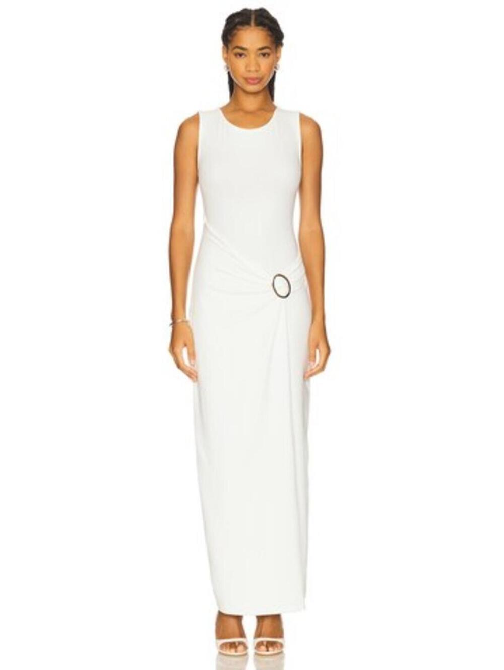 4th & Reckless Nia Jersey Maxi Dress in White